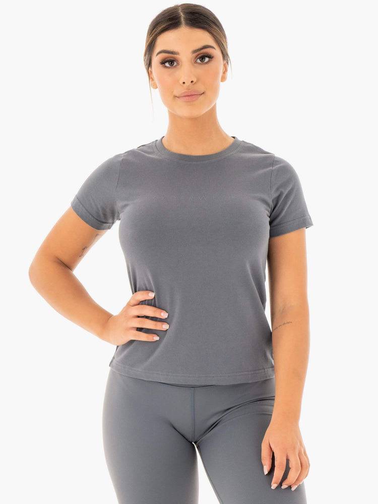 Koszulki Damskie Ryderwear Women T Shirts Motion Szare | PL1461IS