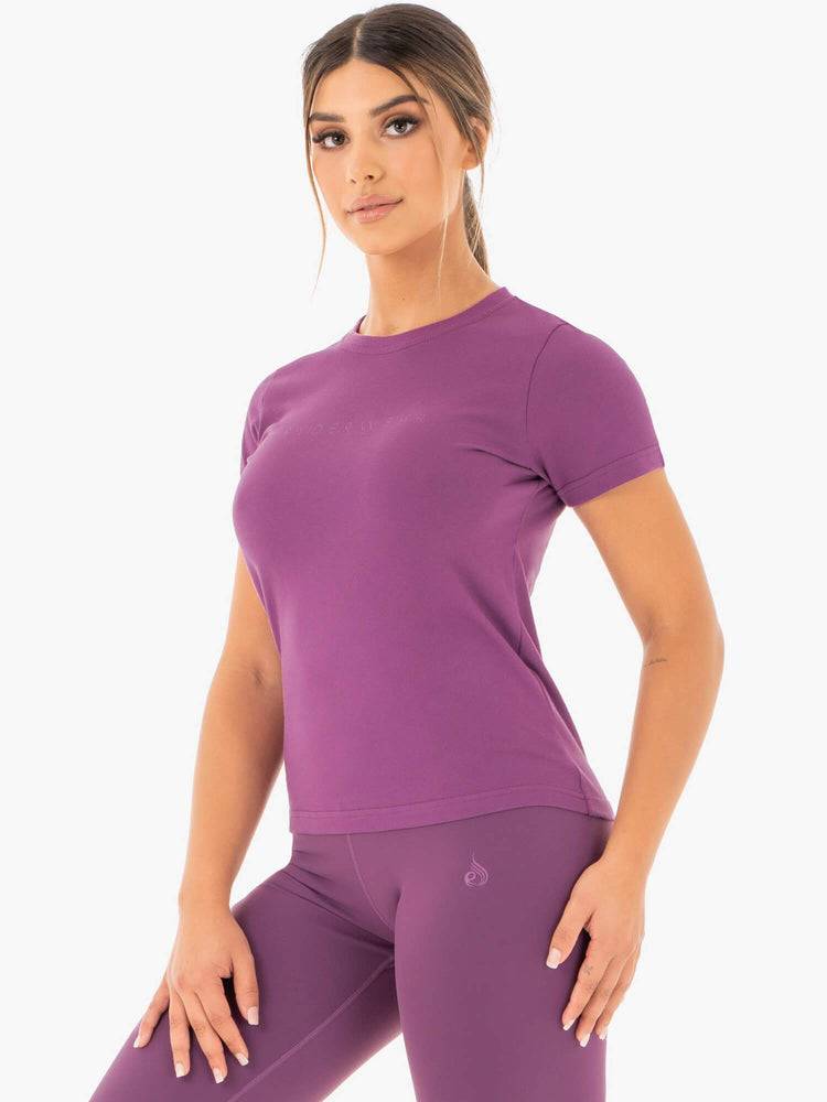 Koszulki Damskie Ryderwear Women T Shirts Motion Fioletowe | PL1466DN