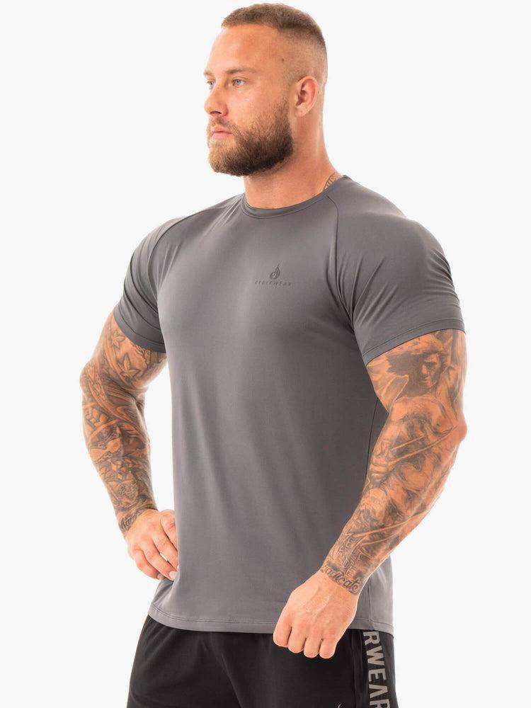 Koszulki Męskie Ryderwear Men T Shirts Breeze Szare | PL2947ZG