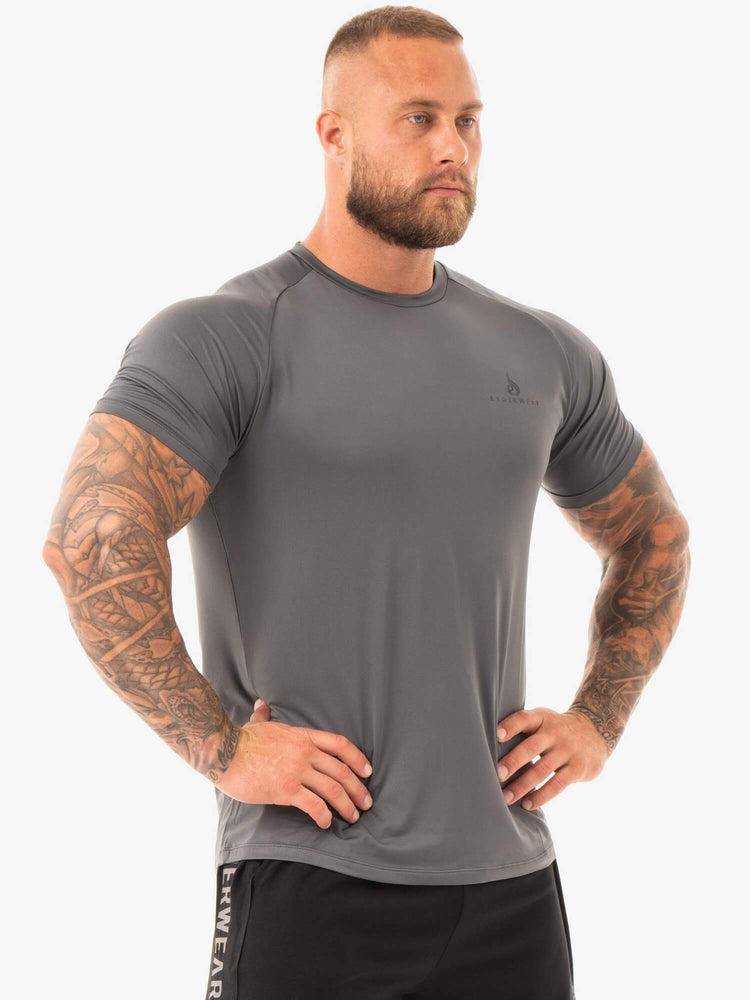 Koszulki Męskie Ryderwear Men T Shirts Breeze Szare | PL2947ZG