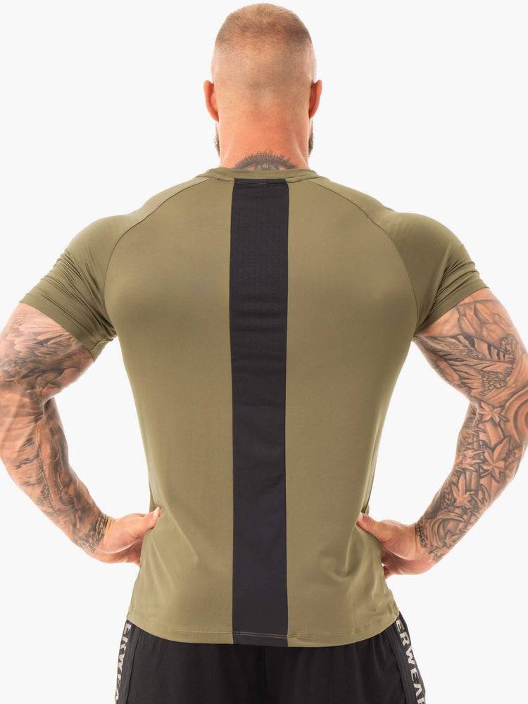 Koszulki Męskie Ryderwear Men T Shirts Breeze Khaki | PL2949KI