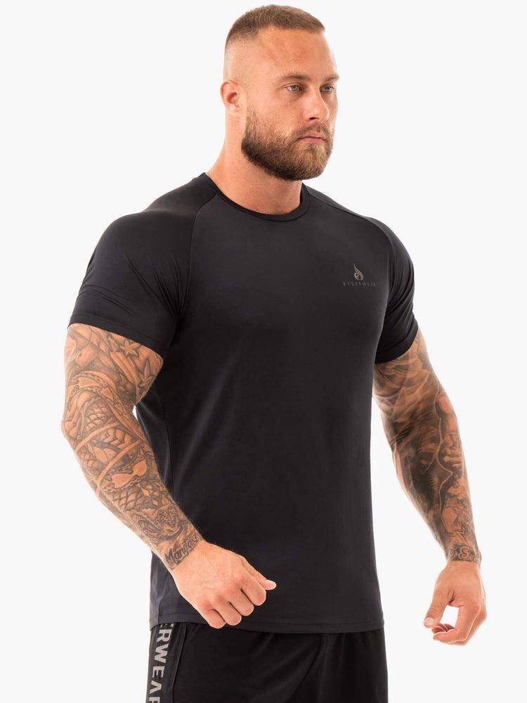 Koszulki Męskie Ryderwear Men T Shirts Breeze Czarne | PL2951HK