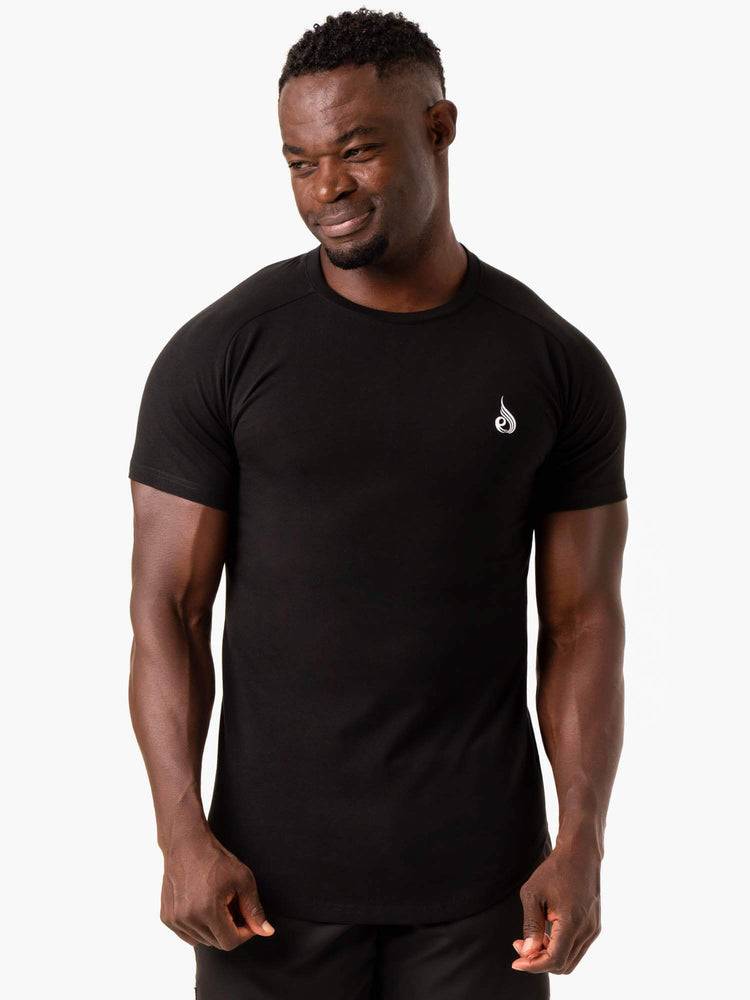 Koszulki Męskie Ryderwear Men T Shirts Critical Czarne | PL2940QZ