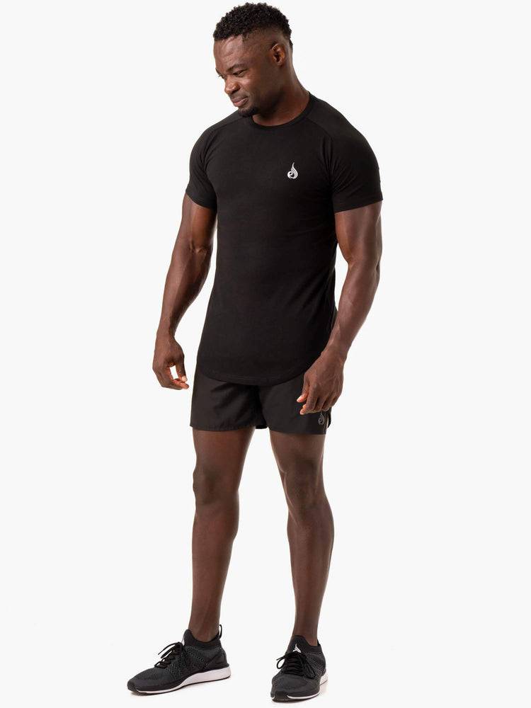 Koszulki Męskie Ryderwear Men T Shirts Critical Czarne | PL2940QZ