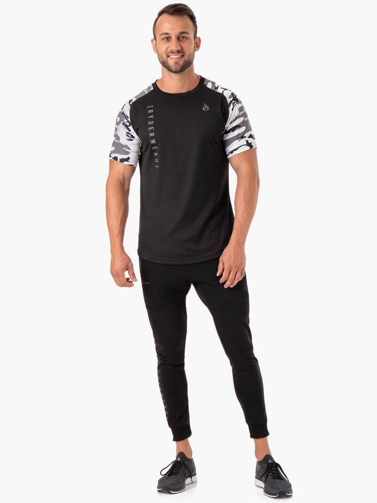 Koszulki Męskie Ryderwear Men T Shirts Camo Tech Mesh Białe Camo | PL2942NB