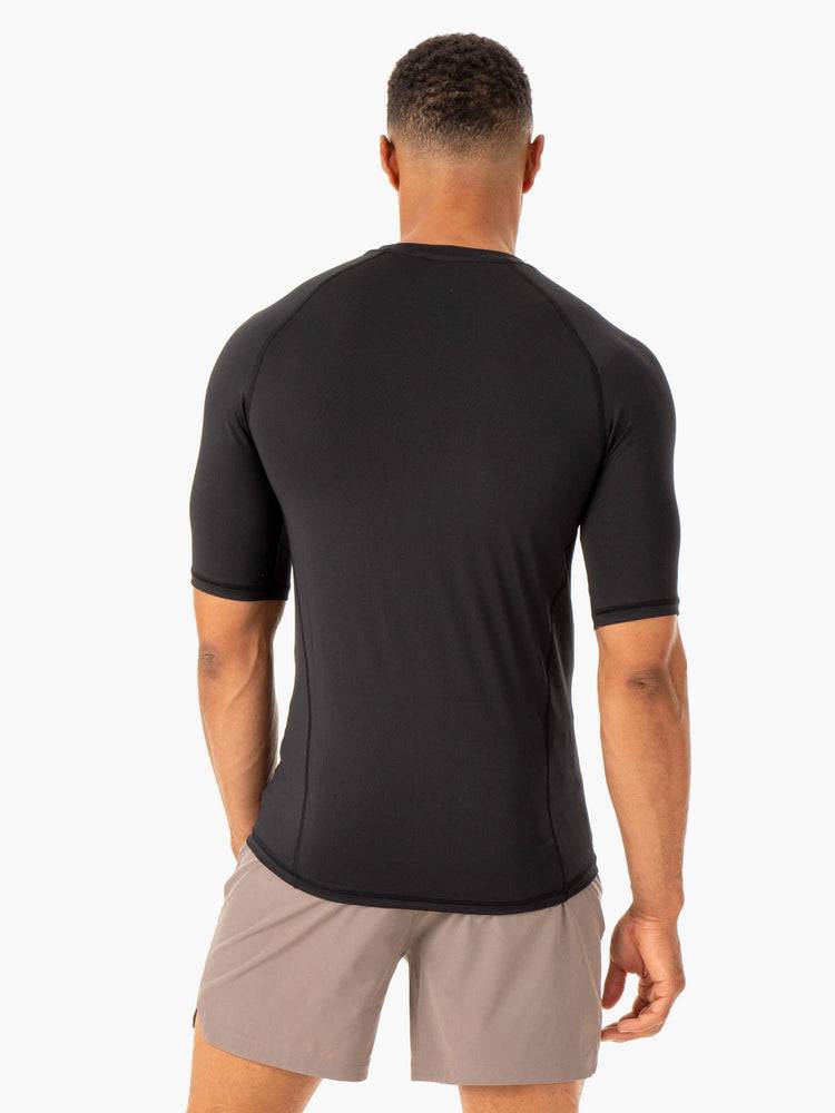 Koszulki Męskie Ryderwear Men T Shirts Division Base Layer Czarne | PL2939WY