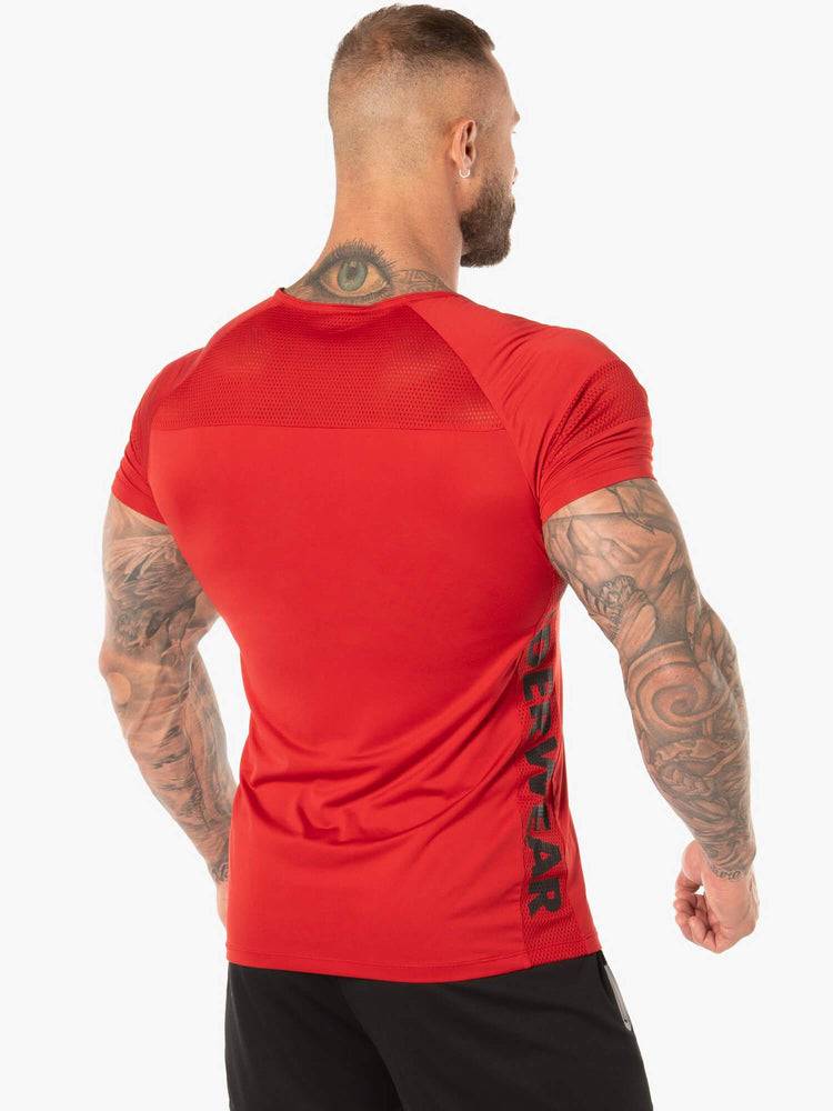 Koszulki Męskie Ryderwear Men T Shirts Evo Czerwone | PL2928DN