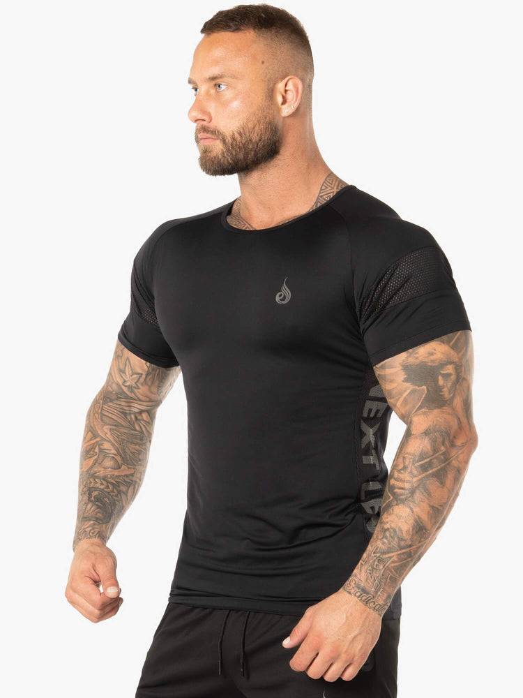 Koszulki Męskie Ryderwear Men T Shirts Evo Czarne | PL2930AP