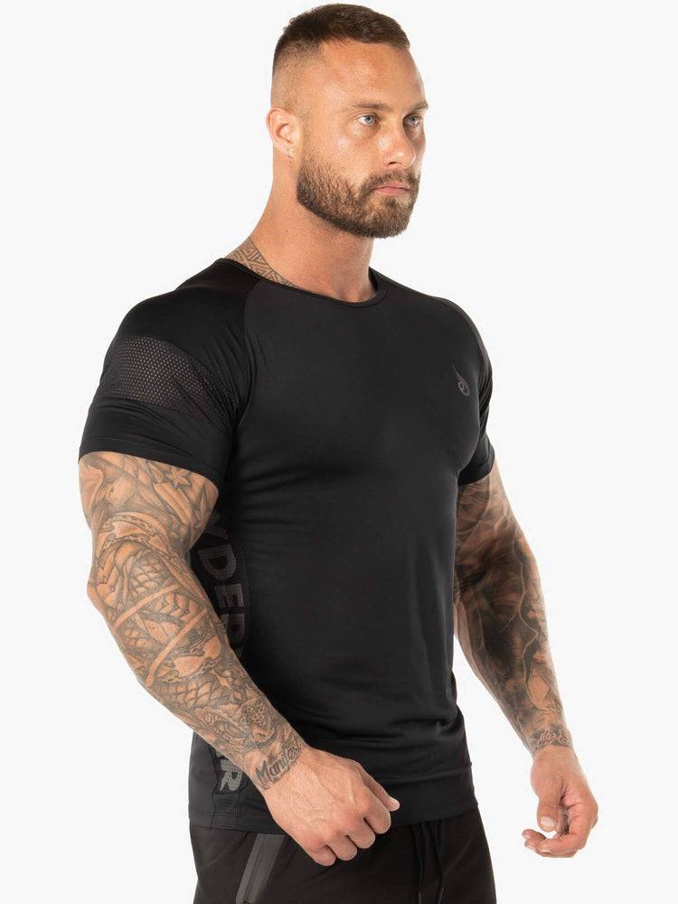 Koszulki Męskie Ryderwear Men T Shirts Evo Czarne | PL2930AP