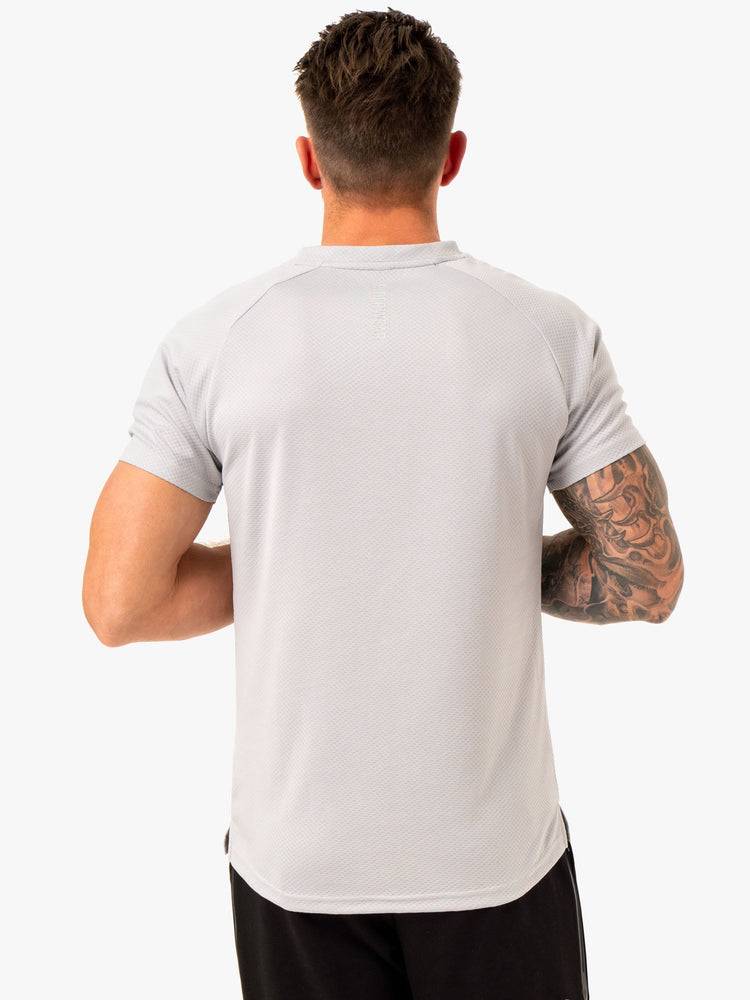 Koszulki Męskie Ryderwear Men T Shirts Enhance Białe Szare | PL2931PQ