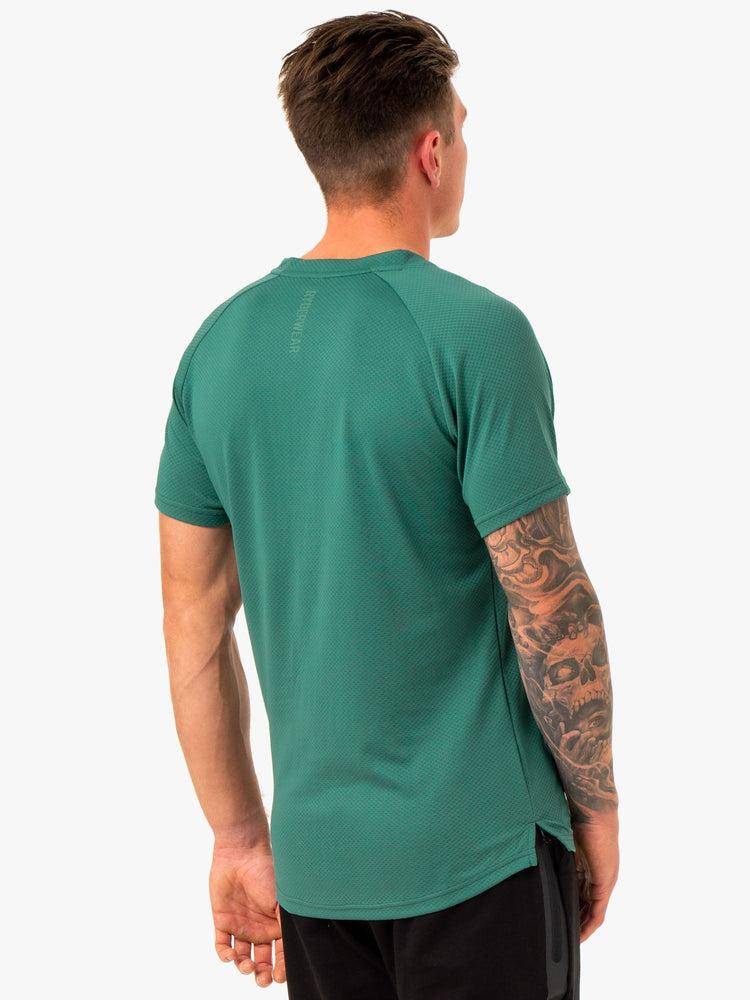 Koszulki Męskie Ryderwear Men T Shirts Enhance Zielone | PL2933IS