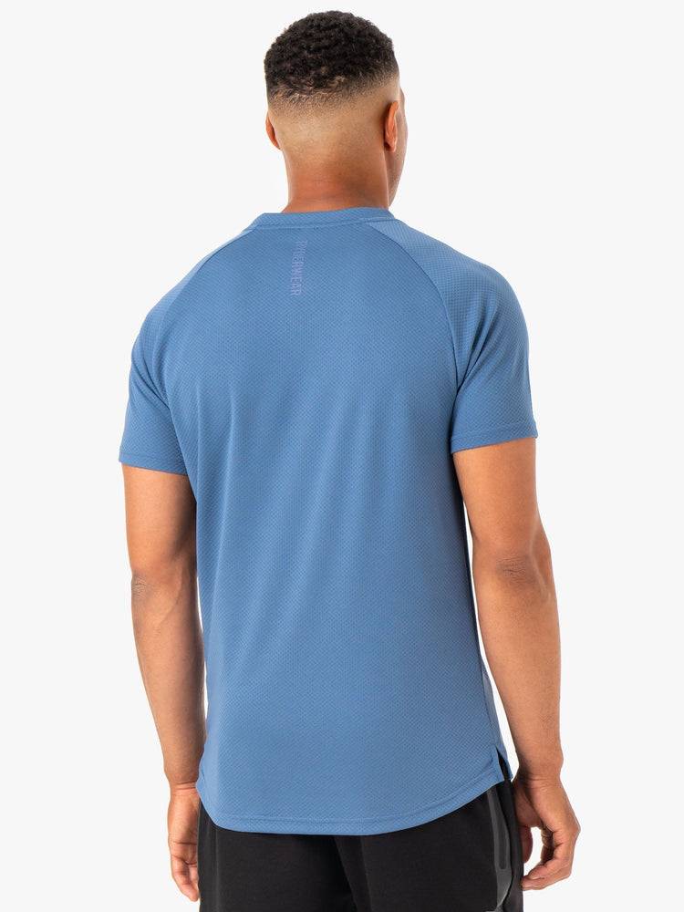 Koszulki Męskie Ryderwear Men T Shirts Enhance Niebieskie | PL2934UT