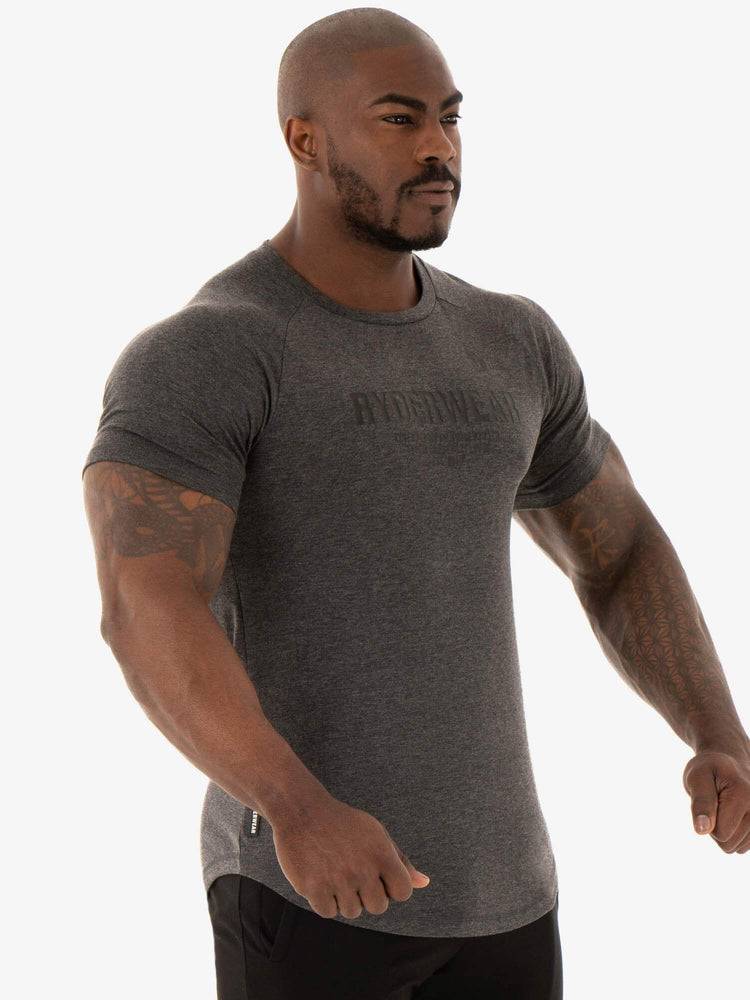 Koszulki Męskie Ryderwear Men T Shirts Focus Czarne | PL2927FM