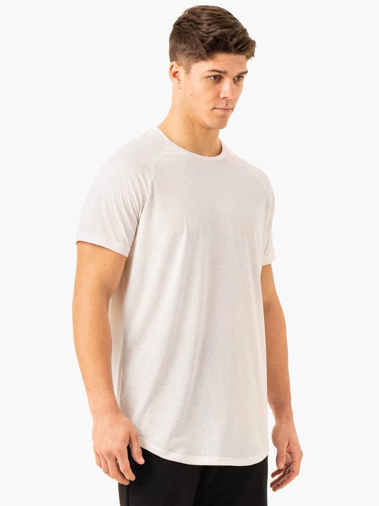 Koszulki Męskie Ryderwear Men T Shirts Heritage Białe | PL2904KI