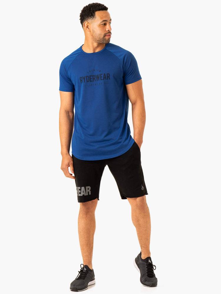 Koszulki Męskie Ryderwear Men T Shirts Heritage Jasny Niebieskie | PL2905JJ