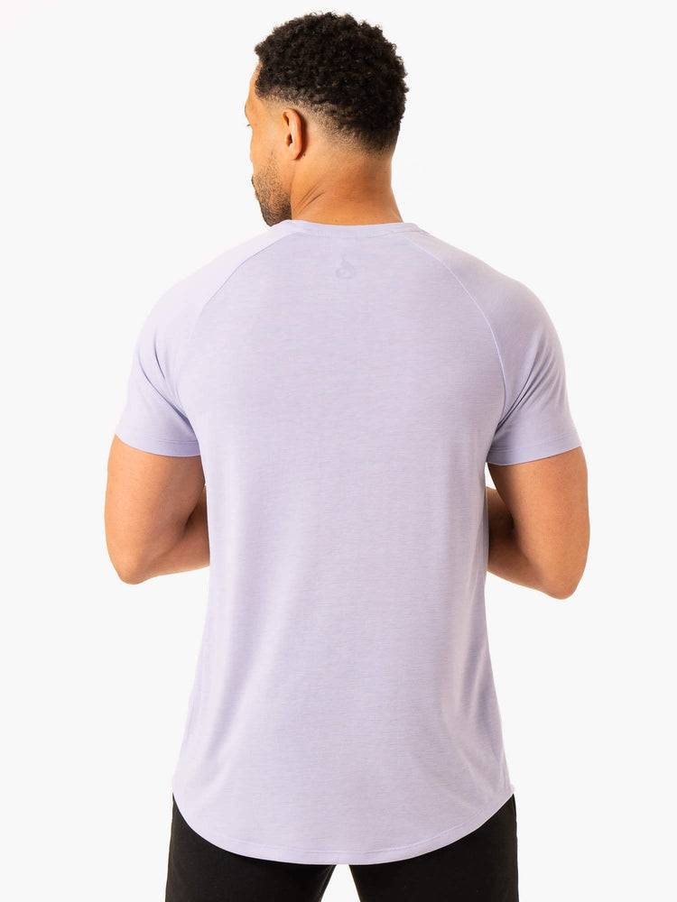 Koszulki Męskie Ryderwear Men T Shirts Heritage Lawenda | PL2906HK