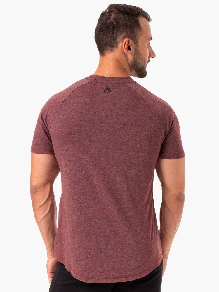 Koszulki Męskie Ryderwear Men T Shirts Iron Bordowe | PL2900CE