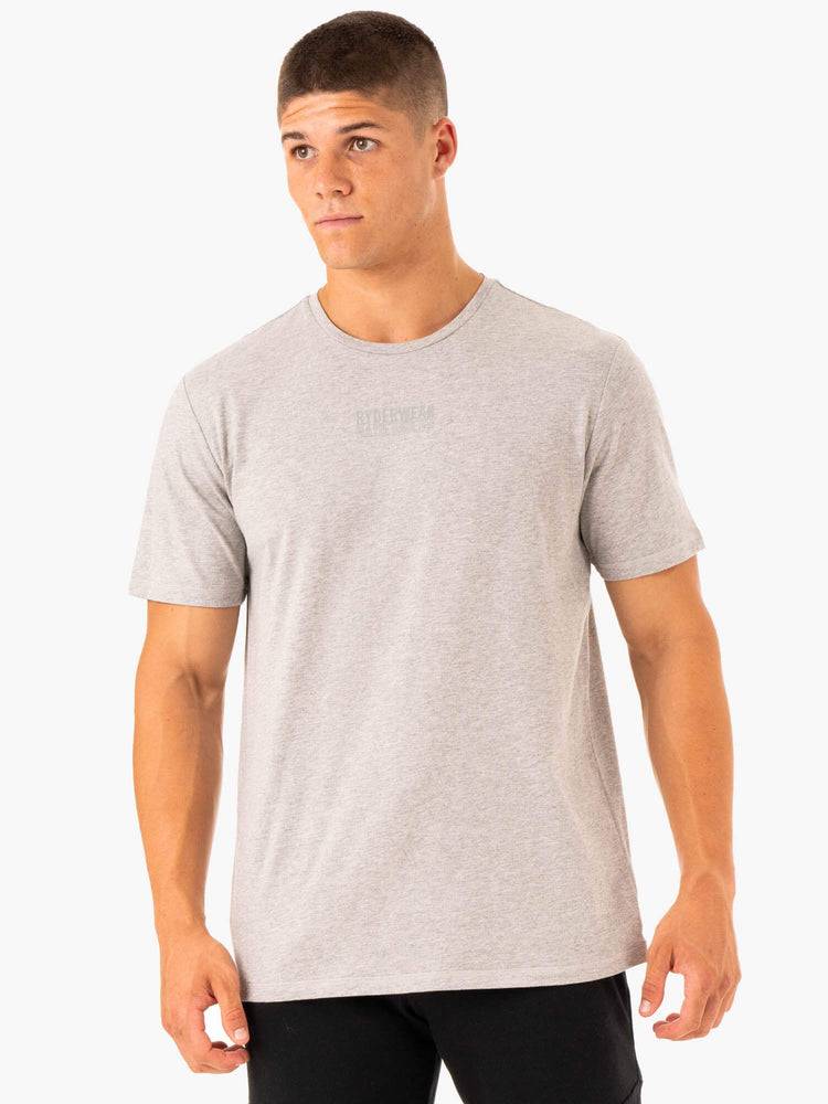 Koszulki Męskie Ryderwear Men T Shirts Limitless Szare | PL2893EX