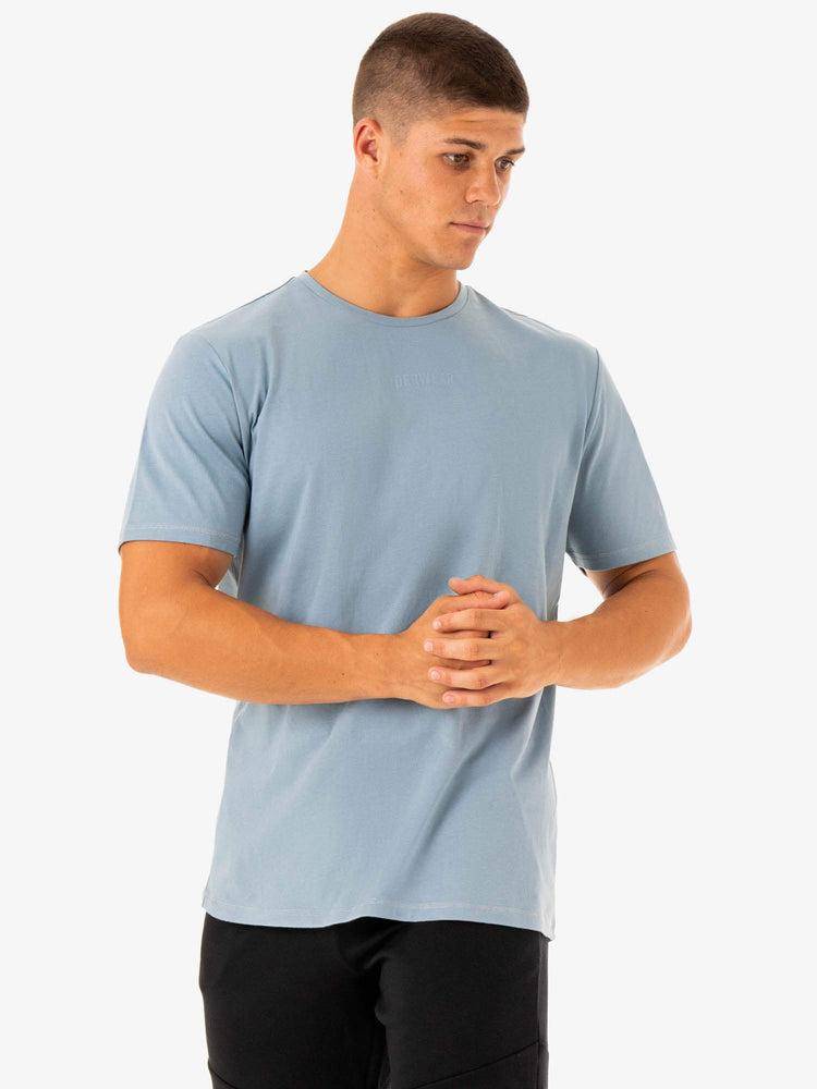 Koszulki Męskie Ryderwear Men T Shirts Limitless Niebieskie | PL2894WY