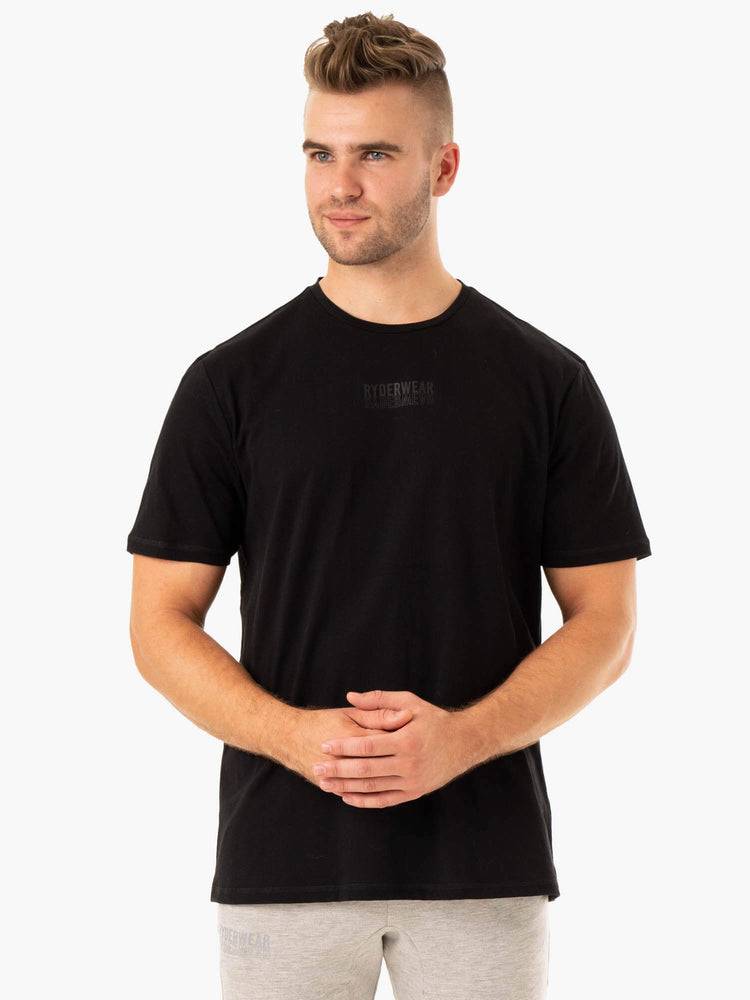 Koszulki Męskie Ryderwear Men T Shirts Limitless Czarne | PL2895QZ