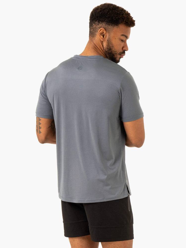 Koszulki Męskie Ryderwear Men T Shirts Overdrive Szare Niebieskie | PL2881GL