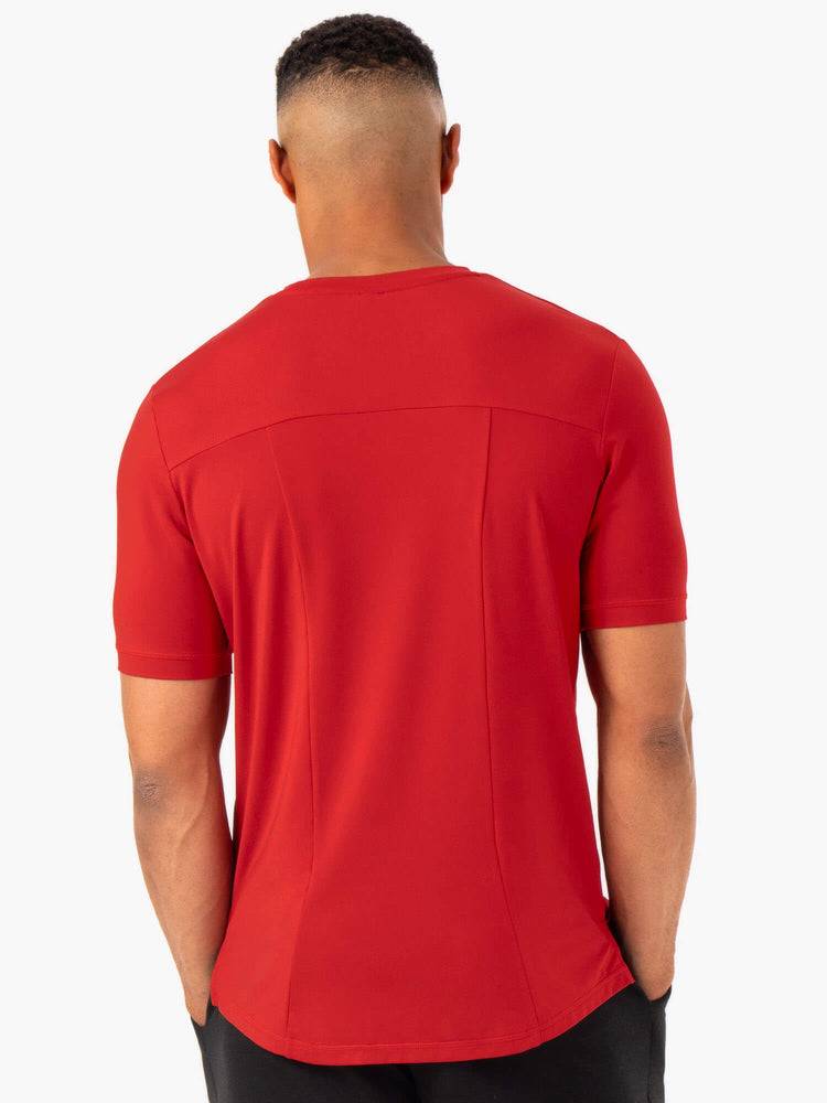 Koszulki Męskie Ryderwear Men T Shirts Optimal Mesh Czerwone | PL2888IS