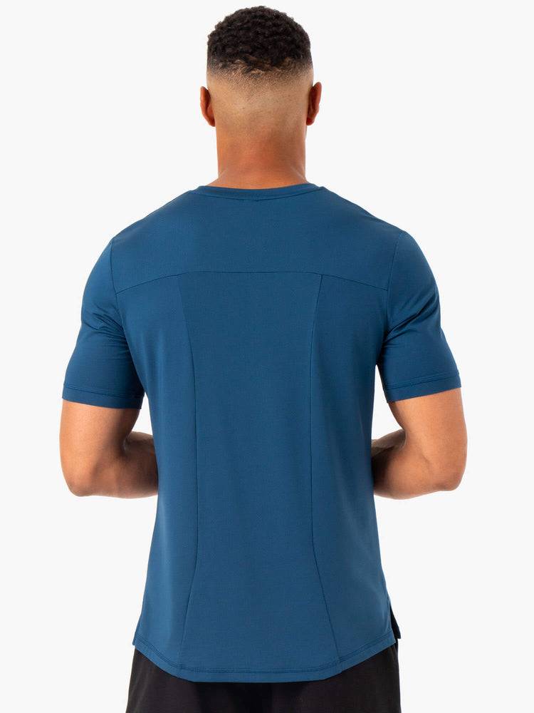 Koszulki Męskie Ryderwear Men T Shirts Optimal Mesh Niebieskie | PL2889UT