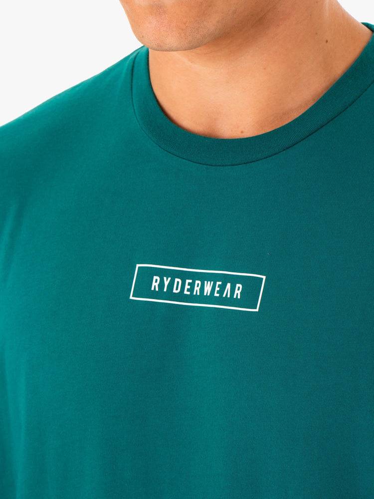 Koszulki Męskie Ryderwear Men T Shirts Recharge Turkusowe | PL2862IS