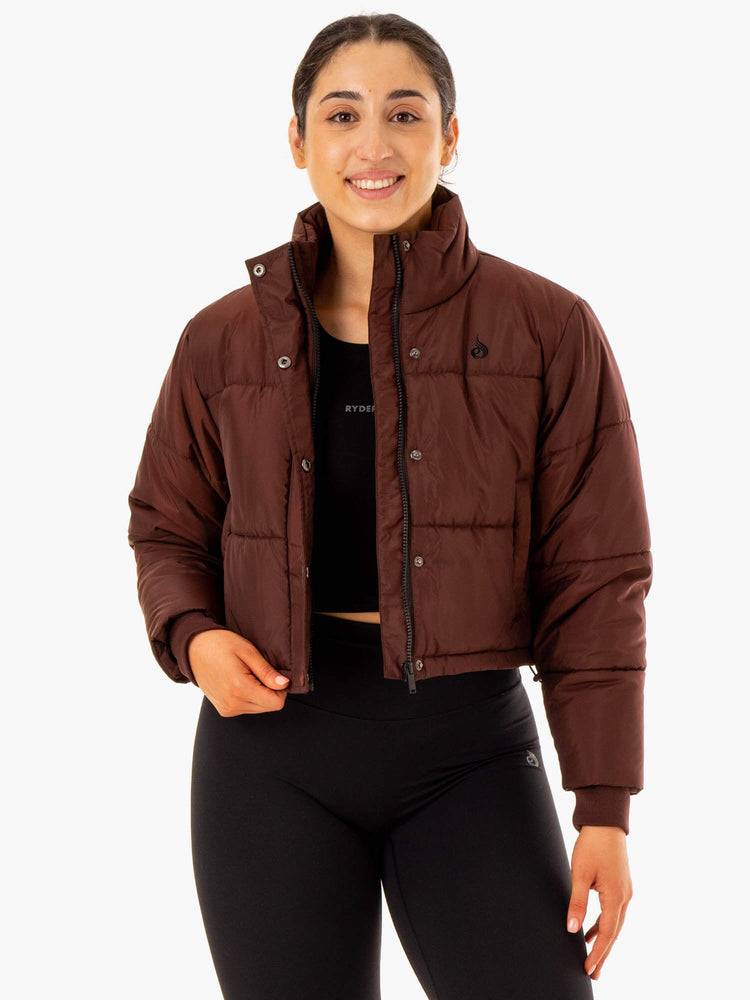 Kurtka Damskie Ryderwear Women Jackets Apex Puffer Czekolada | PL2435XF