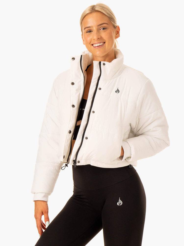 Kurtka Damskie Ryderwear Women Jackets Apex Puffer Białe | PL2436ZG