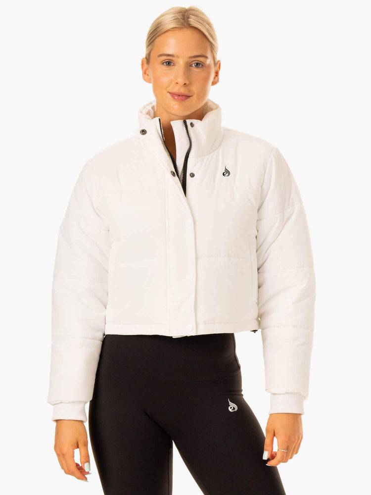 Kurtka Damskie Ryderwear Women Jackets Apex Puffer Białe | PL2436ZG