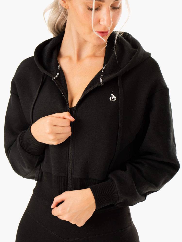 Kurtka Damskie Ryderwear Women Jackets Revival Zip Up Czarne | PL2440HK