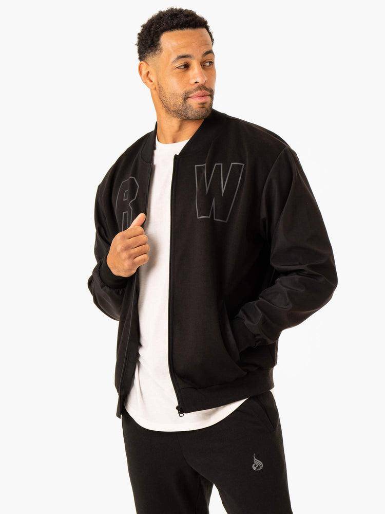 Kurtka Męskie Ryderwear Men Jackets Heritage Bomber Czarne | PL2718PQ