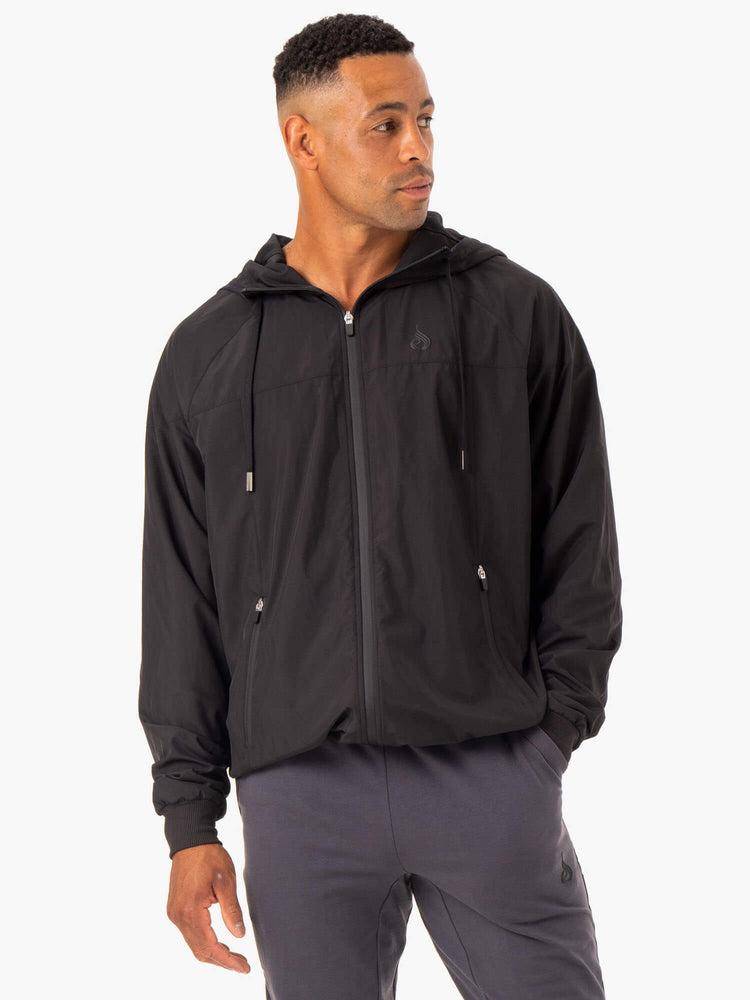 Kurtka Męskie Ryderwear Men Jackets Optimal Windbreaker Czarne | PL2712HK