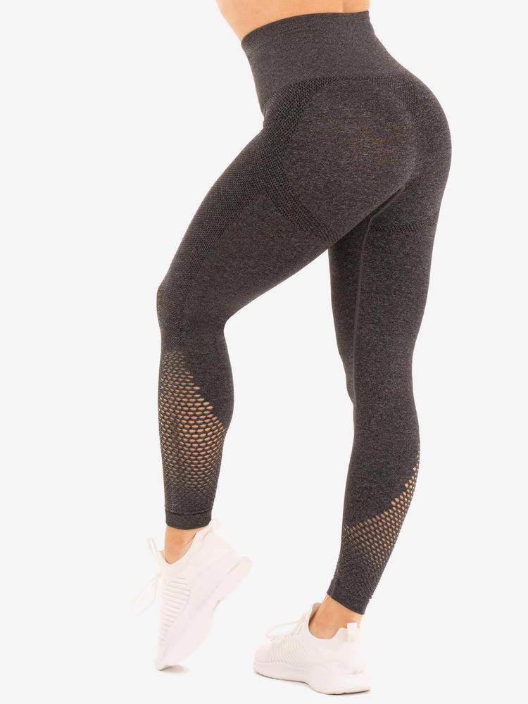 Legginsy Damskie Ryderwear Women Leggings Seamless Staples Szare | PL2222GL