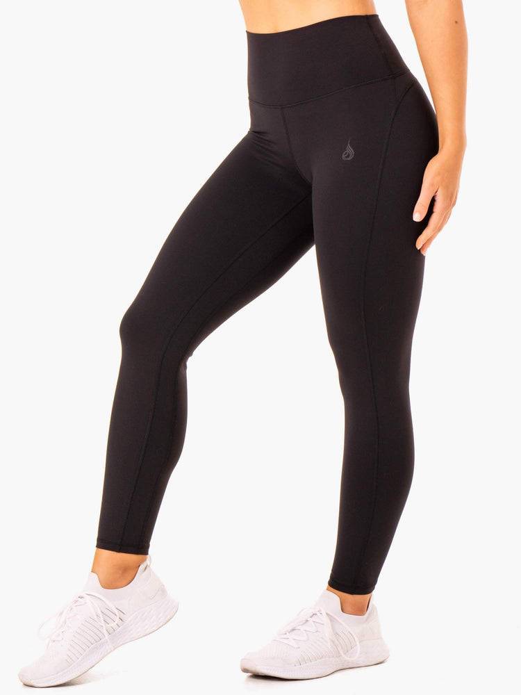 Legginsy Damskie Ryderwear Women Leggings NKD Align Czarne | PL2228XF