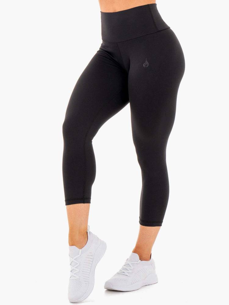 Legginsy Damskie Ryderwear Women Leggings Motion High Waisted 7/8 Scrunch Bum Czarne | PL2230VD