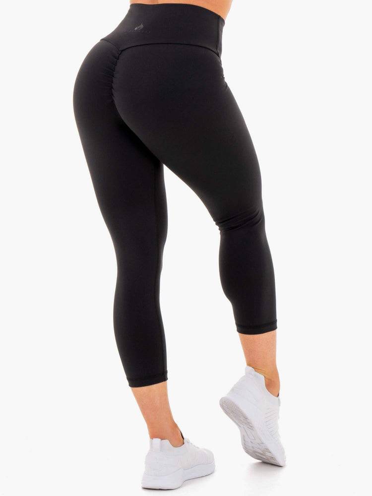 Legginsy Damskie Ryderwear Women Leggings Motion High Waisted 7/8 Scrunch Bum Czarne | PL2230VD