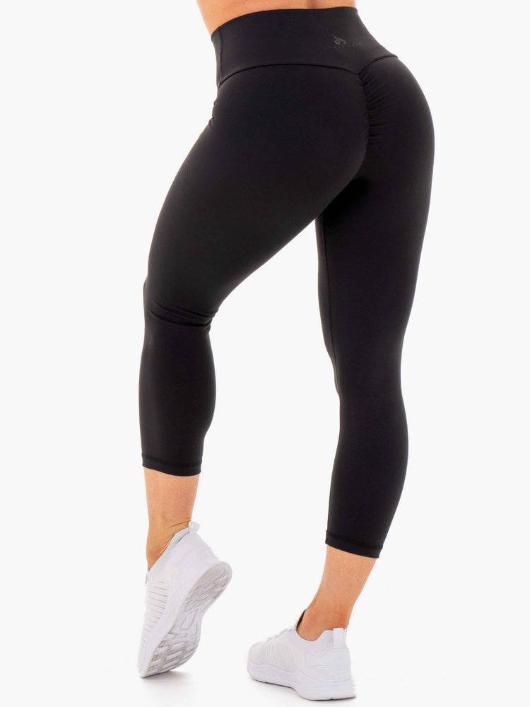 Legginsy Damskie Ryderwear Women Leggings Motion High Waisted 7/8 Scrunch Bum Czarne | PL2230VD