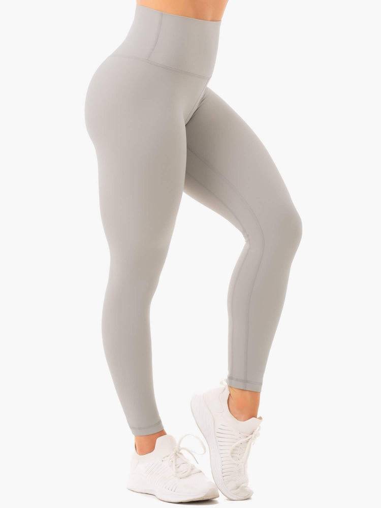 Legginsy Damskie Ryderwear Women Leggings NKD High Waisted Szare | PL2235WY