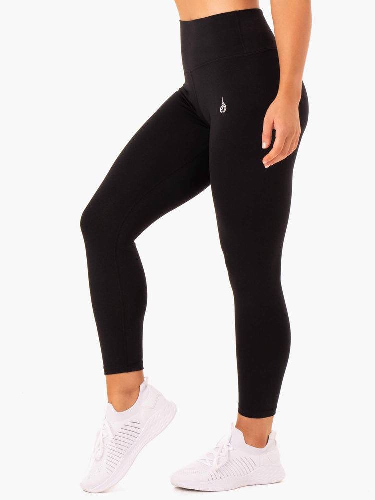 Legginsy Damskie Ryderwear Women Leggings Base Full Length High Waisted Czarne | PL2240UT