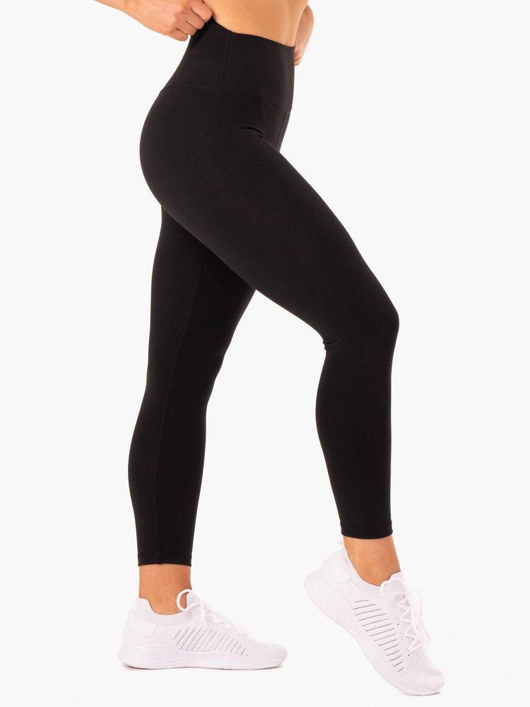 Legginsy Damskie Ryderwear Women Leggings Base Full Length High Waisted Czarne | PL2240UT