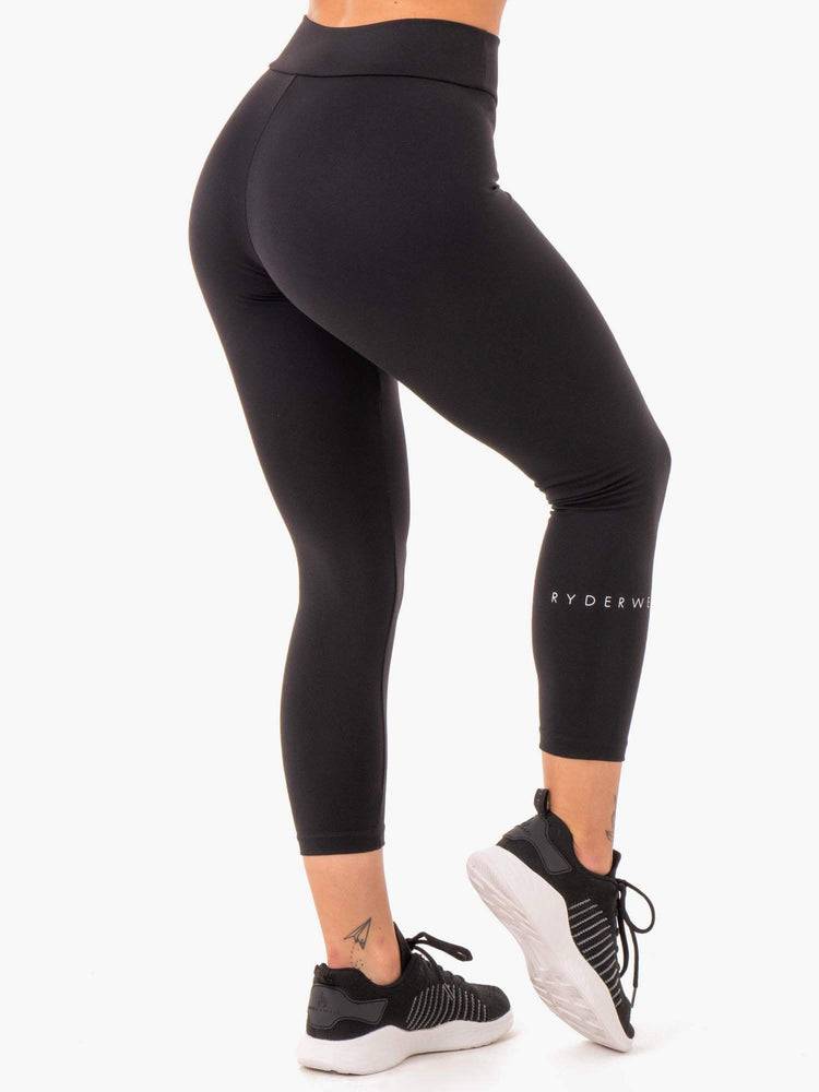 Legginsy Damskie Ryderwear Women Leggings Core 7/8 Czarne | PL2245SO