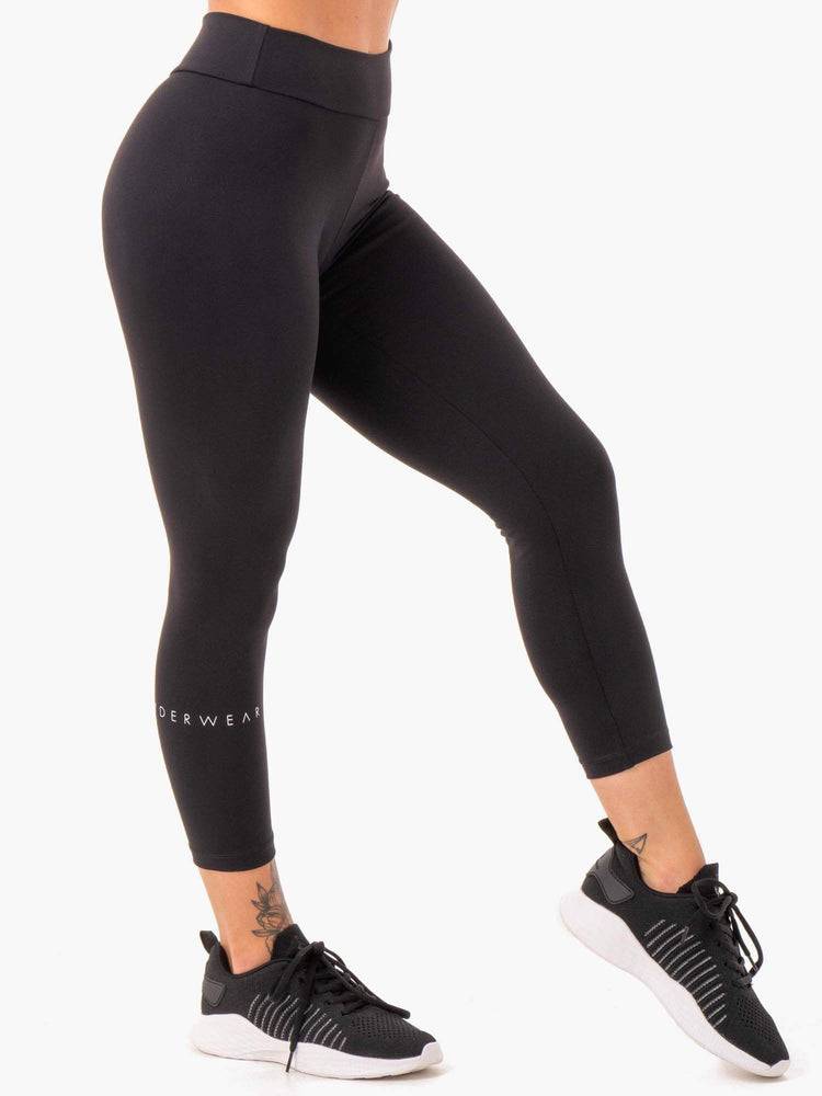 Legginsy Damskie Ryderwear Women Leggings Core 7/8 Czarne | PL2245SO