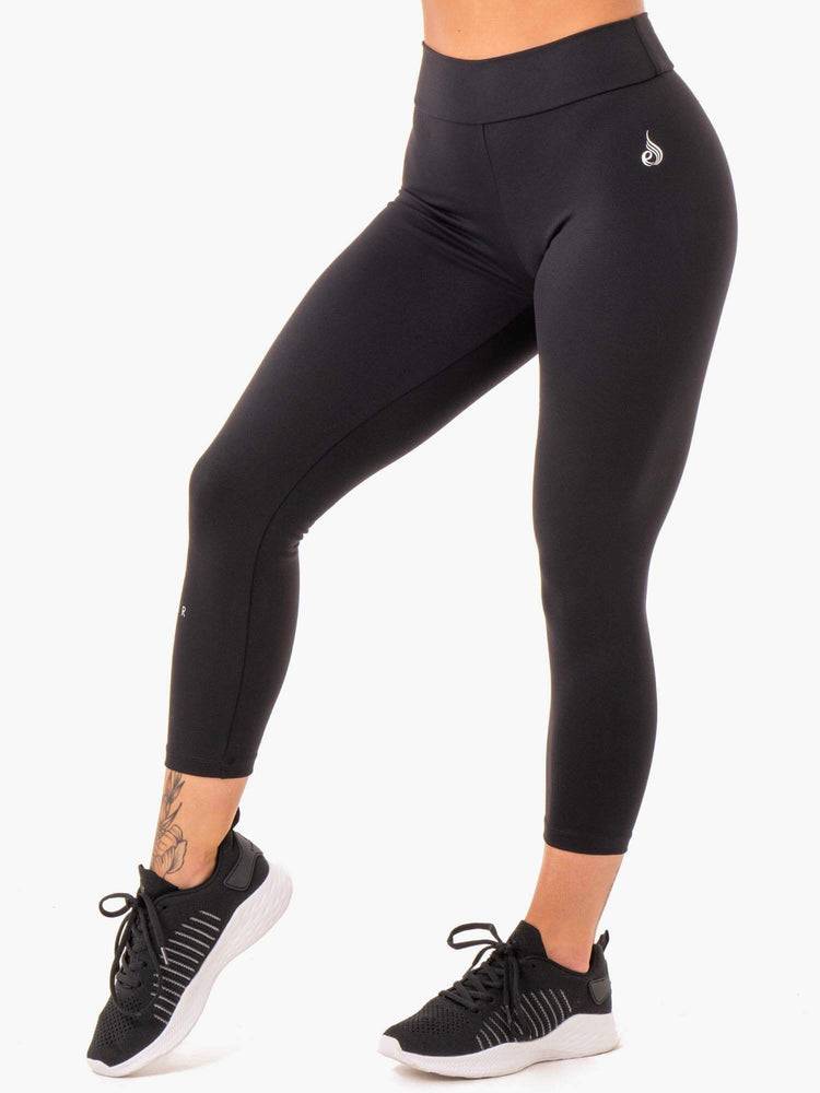 Legginsy Damskie Ryderwear Women Leggings Core 7/8 Czarne | PL2245SO