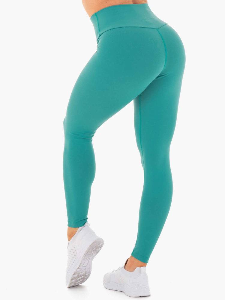 Legginsy Damskie Ryderwear Women Leggings Motion High Waisted Turkusowe | PL2249HK