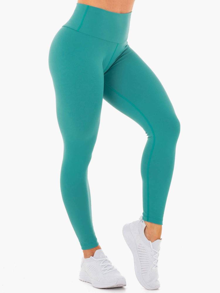 Legginsy Damskie Ryderwear Women Leggings Motion High Waisted Turkusowe | PL2249HK