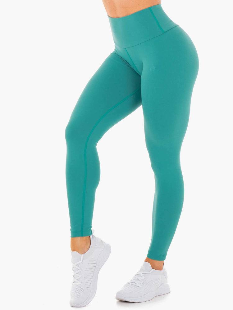 Legginsy Damskie Ryderwear Women Leggings Motion High Waisted Turkusowe | PL2249HK