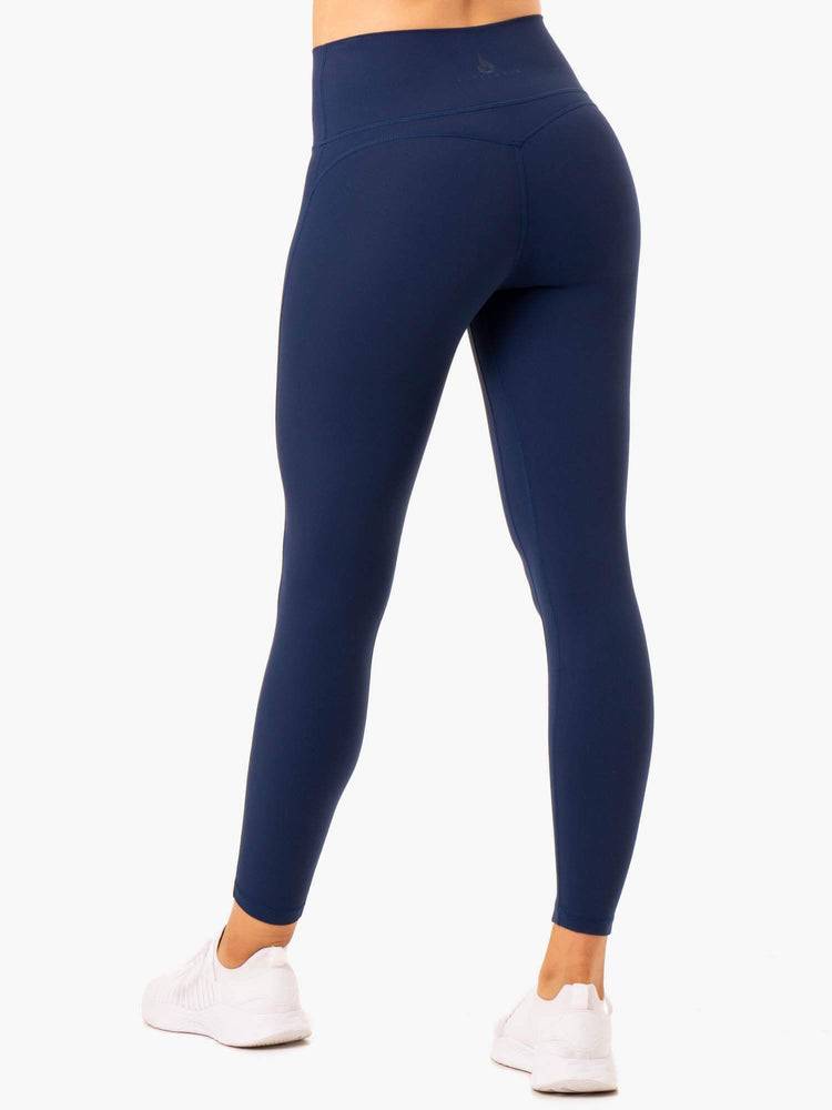 Legginsy Damskie Ryderwear Women Leggings NKD Align Granatowe | PL2250JJ