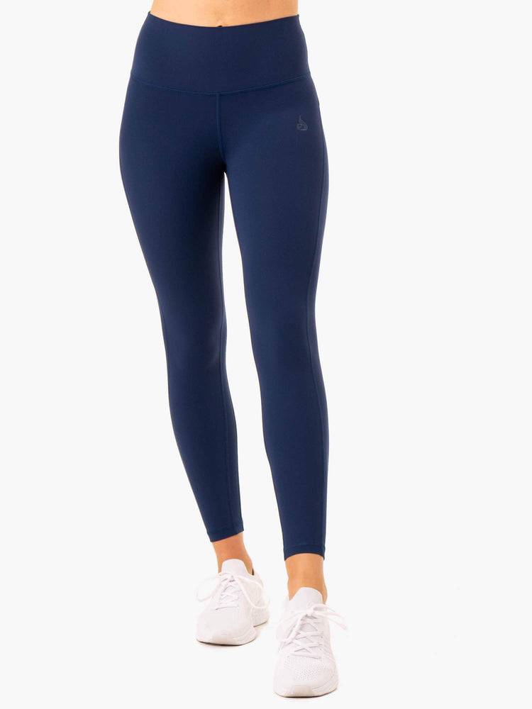 Legginsy Damskie Ryderwear Women Leggings NKD Align Granatowe | PL2250JJ